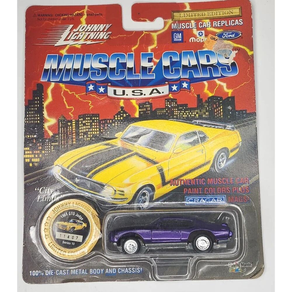 1994 Johnny Lightning Muscle Cars USA 1969 GTO Judge Series 10 Purple HW20 11407